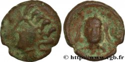 GALLIA BELGICA - AMBIANI (Area of Amiens) Bronze à la tête de face, BN. 8405