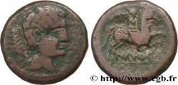 HISPANIA - ILTIRKESKEN (Provincia de Tarragona) Unité de bronze au cavalier ou as