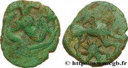 GALLIEN - BELGICA - BELLOVACI (Region die Beauvais) Bronze au personnage courant à gauche
