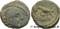 VÉLIOCASSES (Région du Vexin normand) Bronze DVCOMARO / RATVMACIA, à l’aigle et au poisson TB+/TTB+