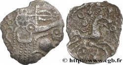 GALLIA BELGICA - AMBIANI (Región de Amiens) Denier d argent scyphate dit “à l hippocampe”, fragmentaire
