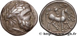 CELTES DU DANUBE - IMITATIONS DES TÉTRADRACHMES DE PHILIPPE II ET DE SES SUCCESSEURS Tétradrachme “au monogramme d’Audoléon” et au triskèle TTB+