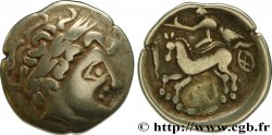 SÉQUANES - HELVÈTES, Incertaines (Suisse actuelle) Quart de statère au bige et à la rouelle TTB+