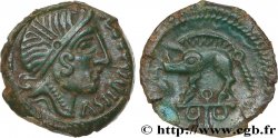 GALLIA - AULERCI EBUROVICES (Región d Evreux) Bronze au sanglier enseigne, ASIIDOMARO EBC