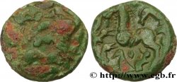 GALLIA BELGICA - AMBIANI (Región de Amiens) Bronze aux loups affrontés et au cheval