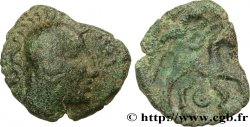 GALLIEN - BELGICA - AMBIANI (Region die Amiens) Bronze au cheval et à la tête aux cheveux calamistrés