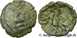 BELLOVAQUES (Région de Beauvais) Bronze au personnage agenouillé et au cheval