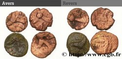 GALLIA - BELGICA - BELLOVACI (Región de Beauvais) Lot de 4 bronzes au personnage courant