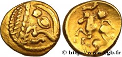 GALLIA BELGICA - BELLOVACI (Area of Beauvais) Statère d or à l astre, cheval à gauche AU