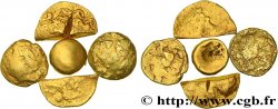 GALLO-BELGIAN - CELTIC Lot de 3 quarts de statères et un hémistatère en or