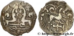 GALLIA BELGICA - AMBIANI (Area of Amiens) Denier d argent scyphate aux chevaux affrontés et aux annelets AU