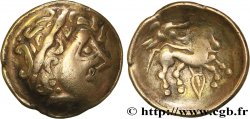 SÉQUANI - HELVETII, Unspecified (Current Switzerland) Quart de statère à la lyre XF