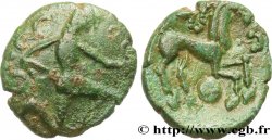 BELLOVAQUES (Région de Beauvais) Bronze au personnage courant et à l’androcéphale