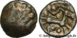 GALLIA BELGICA - REMI (Area of Reims) Quart de statère “aux segments de cercles”, cheval à droite