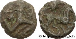 GALLIEN - BELGICA - BELLOVACI (Region die Beauvais) Bronze au personnage courant