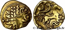 SUESSIONS (région de Soissons) Quart de statère au serpent cornu TTB+