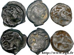 SÉNONS (région de Sens) Lot de 3 potins à la tête d’indien lot