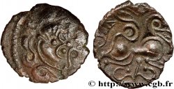 ABRINCATUI (Région du Cotentin) Quart de statère de billon à la petite tête TTB+