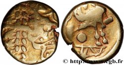 AMBIENS (Région d Amiens) Statère d or biface au flan court TTB