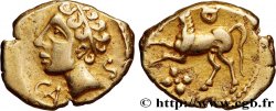 GALLIEN - ARVERNI (Region die Clermont-Ferrand) Statère d’or à la lyre et au fleuron, type CAS fVZ/VZ