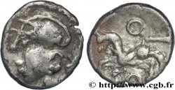 GALLIA - ÆDUI (BIBRACTE, Area of the Mont-Beuvray) Denier à la tête casquée
