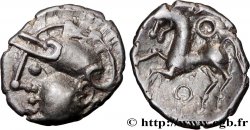 GALLIA - ÆDUI (BIBRACTE, Area of the Mont-Beuvray) Denier à la tête casquée AU