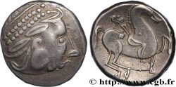 DANUBIAN CELTS - DACIA - MUNTENIA Tétradrachme au cavalier, type de “Kinnlosen”