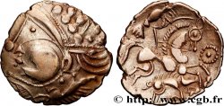 GALLIA - AULERCI EBUROVICES (Area of Évreux) Hémistatère aux sangliers et à l’annelet perlé pointé AU
