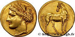 ZEUGITANE - CARTHAGE Trihémistatère d’or ou tridrachme