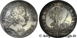 BOURSE DE PARIS - AGENTS DE CHANGE LOUIS XIV, refrappe CORNE ARGENT SUP