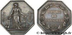 BANQUES PROVINCIALES Jeton octogonal AR 33 poinçon lampe, Banque de Marseille SUP