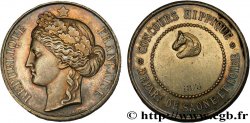 SOCIÉTÉS D AGRICULTURE, HORTICULTURE, PÈCHE ET CHASSE Médaille AR 36 poinçon abeille, concours hippique de Sâone-et-Loire 1875