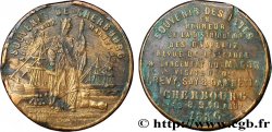 NORMANDIE - JETONS DU XIXe SIÈCLE Médaille Br 23, souvenir des fêtes de Cherbourg 1880