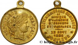 NORMANDIE - JETONS DU XIXe SIÈCLE Jeton Br 27, Concours de musique de Honfleur SUP