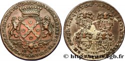 LYONNAIS - CONSULAT DE LYON Jeton bronze argenté 30, Laurent Dugas, seconde prévôté 1727