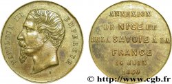 SAVOIE - NOBLESSE ET VILLES Médaillette Br 28, annexion de Nice et de la Savoie TTB