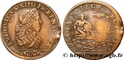 LOUIS XIV LE GRAND ou LE ROI SOLEIL TRÉSORERIE GÉNÉRALE DES DOMAINES DE FRANCE TB+