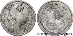 FREEMASONRY 1 franc Morlon, légère, contremarqué triangle 7 1948