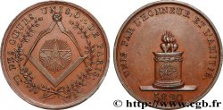 FRANC - MAÇONNERIE ORIENT DE PARIS, LES COEURS UNIS 1820