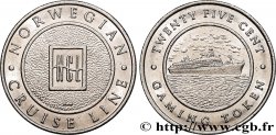 CASINOS ET JEUX Jeton de jeu, 25 centimes, Compagnie de croisière norvégienne n.d.