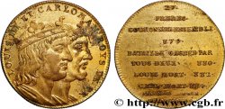METALLIC SERIES OF THE KINGS OF FRANCE Règnes de LOUIS III et CARLOMAN - 27 - Émission de Louis XVIII n.d.