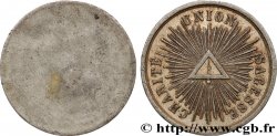 FRANC - MAÇONNERIE BORDEAUX, L’ANGLAIS, tirage uniface du revers (1732)