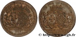 ORLÉANAIS - Noblesse et villes Jeton Br 30, Joachim de Bruet et Marie-Anne Félibien SUP