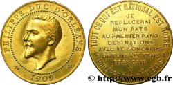 TERZA REPUBBLICA FRANCESE Médaille au module de 10 centimes pour le duc d’Orléans 1909