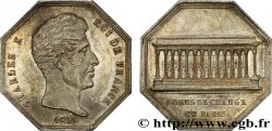 BOURSE - AGENTS DE CHANGE CHARLES X, refrappe CORNE ARGENT 1825