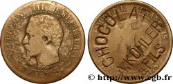JETONS PUBLICITAIRES CHOCOLAT KOHLER sur Dix centimes Napoléon III, tête nue 1853