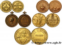LOTS Lot de cinq jetons étrangers, métaux et états divers