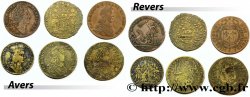 LOTS Six jetons royaux, états et métaux divers