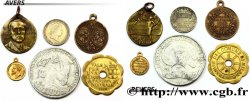 LOTTE Six jetons italiens et divers, états et métaux divers
