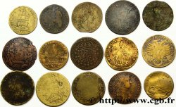 LOTS Quinze jetons royaux, métaux et états divers